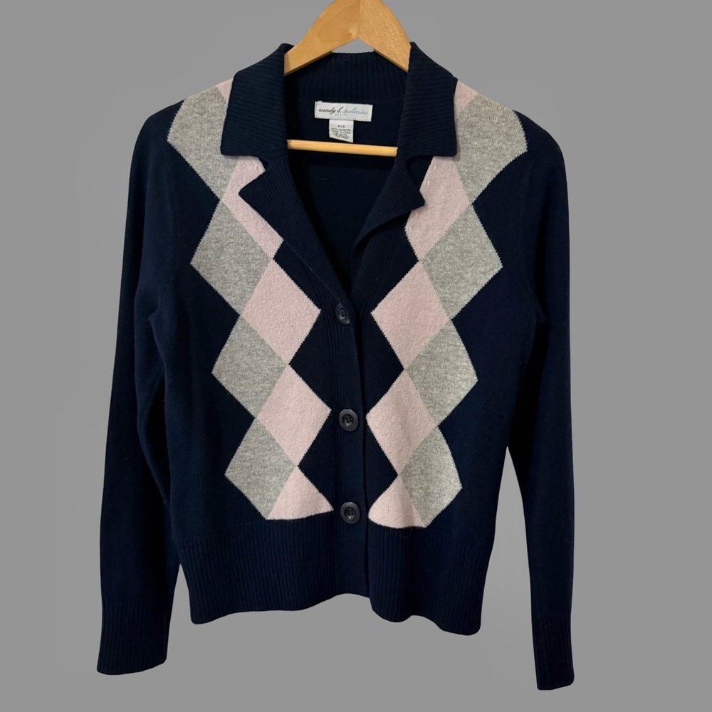 Wendy b. Cashmere Cashmere Long Sleeve V-Neck Cardigan P/S